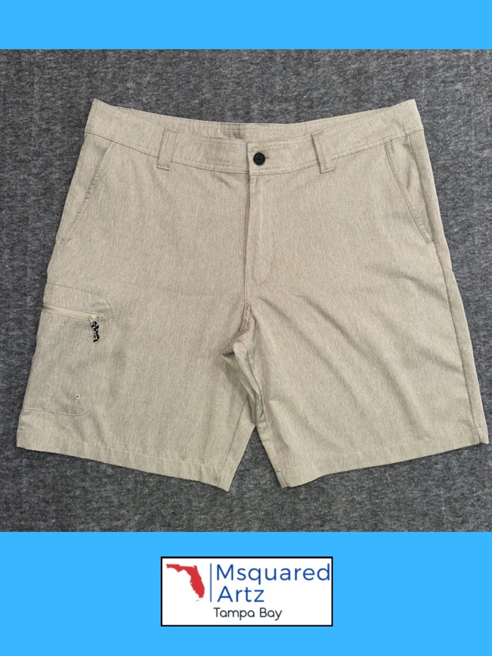 Magellan Outdoors Fish Gear Water Repellent Fishing Shorts Men's Size 36 Tan